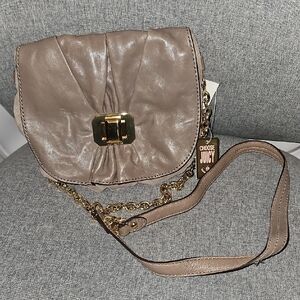 Juicy Couture Taupe Crossbody Bag with Gold Accents